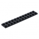 LEGO lapos elem 2x12, fekete (2445)